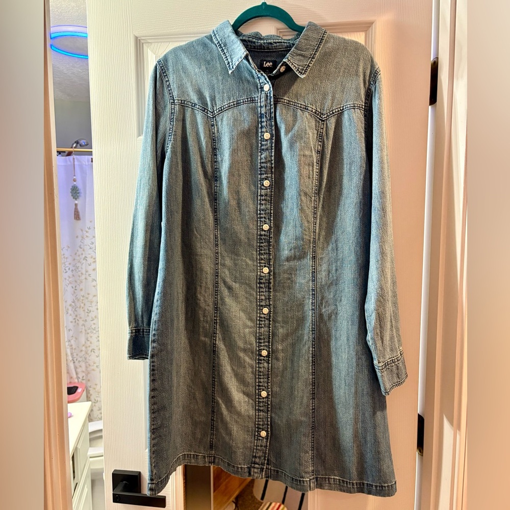 Lee Blue Denim Button-Up